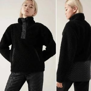 Athleta Cozy Sherpa Snap Sweatshirt